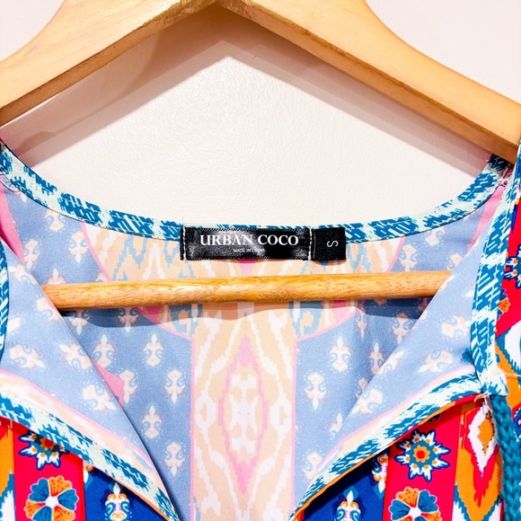 URBAN COCO Green and pink floral dress - Picture 7 of 10